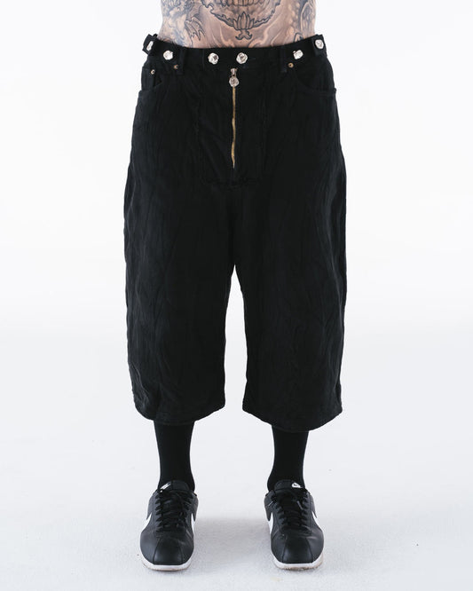 Washed Denim Shorts