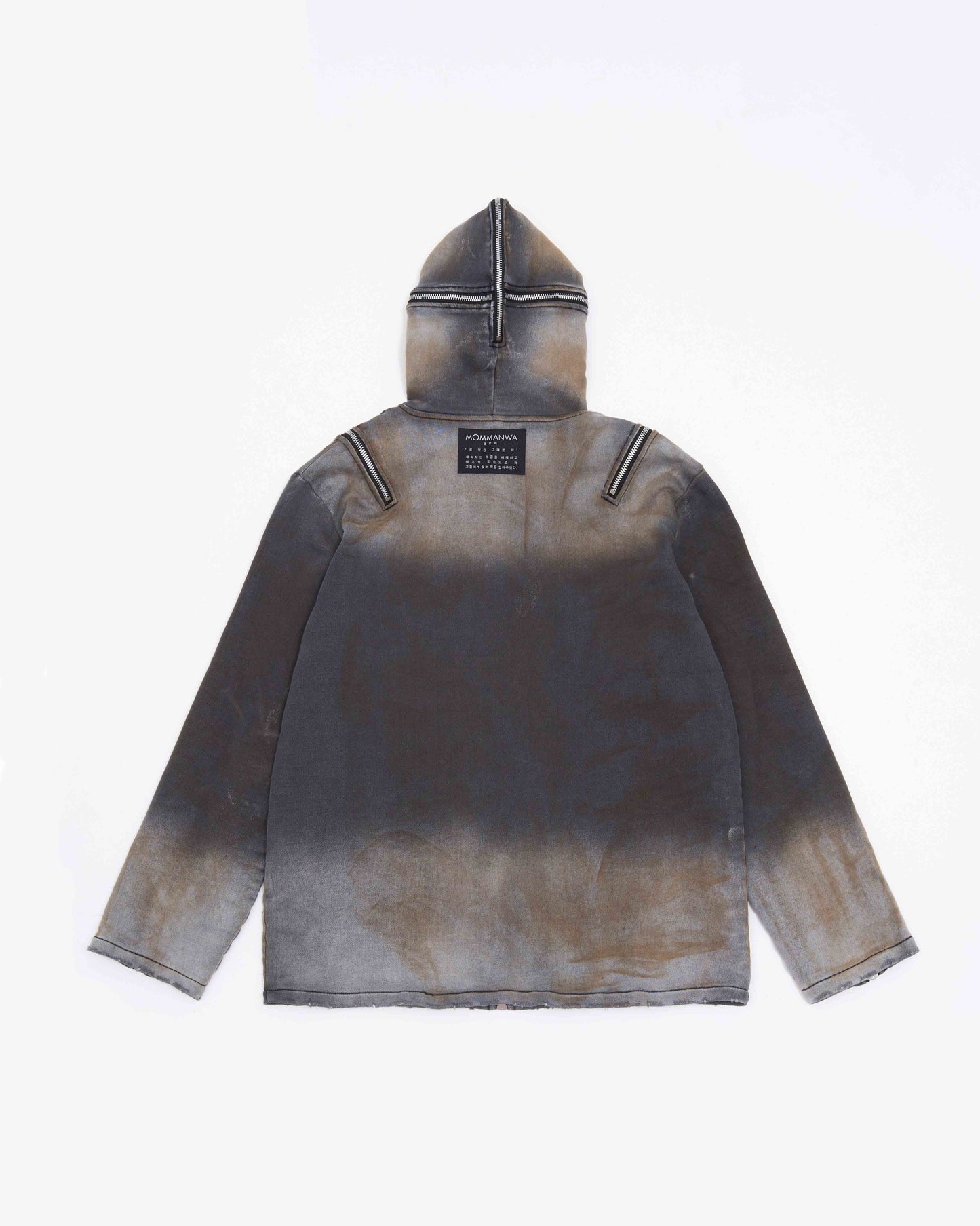 【MOMMANWA モンマンワ】4WAY ZIP-UP HOODIE (COTTON DENIM)