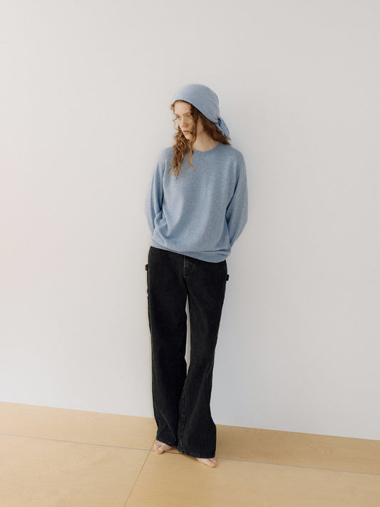 Cashmere Square Scarf - Blue 2
