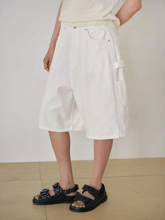 Oxford Work Half Pants - Ivory