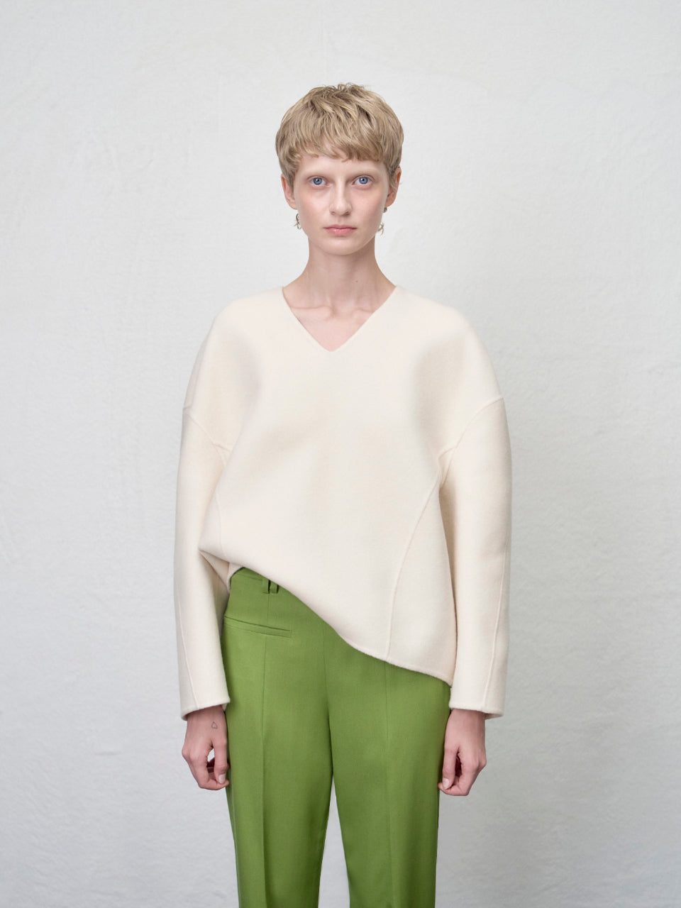 【ARIK. アリク AW】Sarin wool pullover jumper Cream
