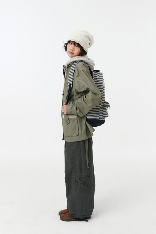 REVERSIBLE LAYERED KNIT BEANIE, CREAM