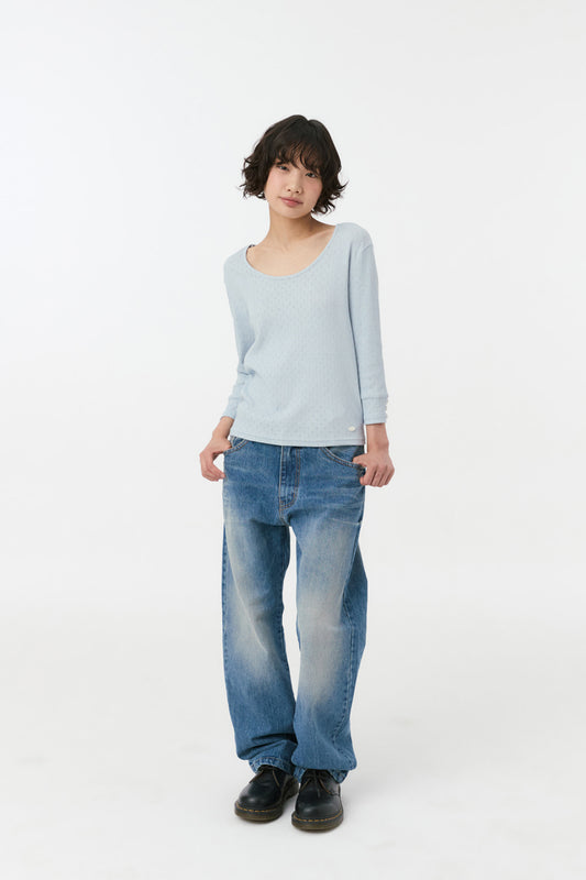 PUNCHING SLIM T-SHIRT, BLUE