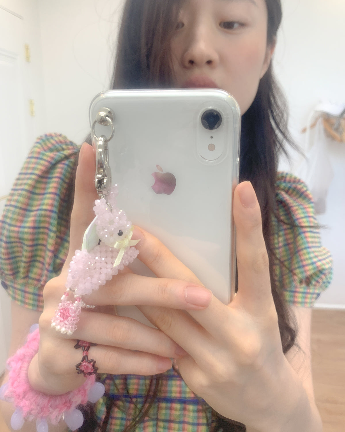 Baby Pink Rabbit Key Ring