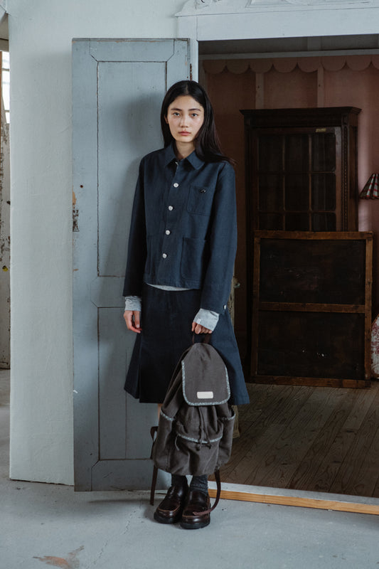 CONTRAST BACKPACK, NAVY CHECK