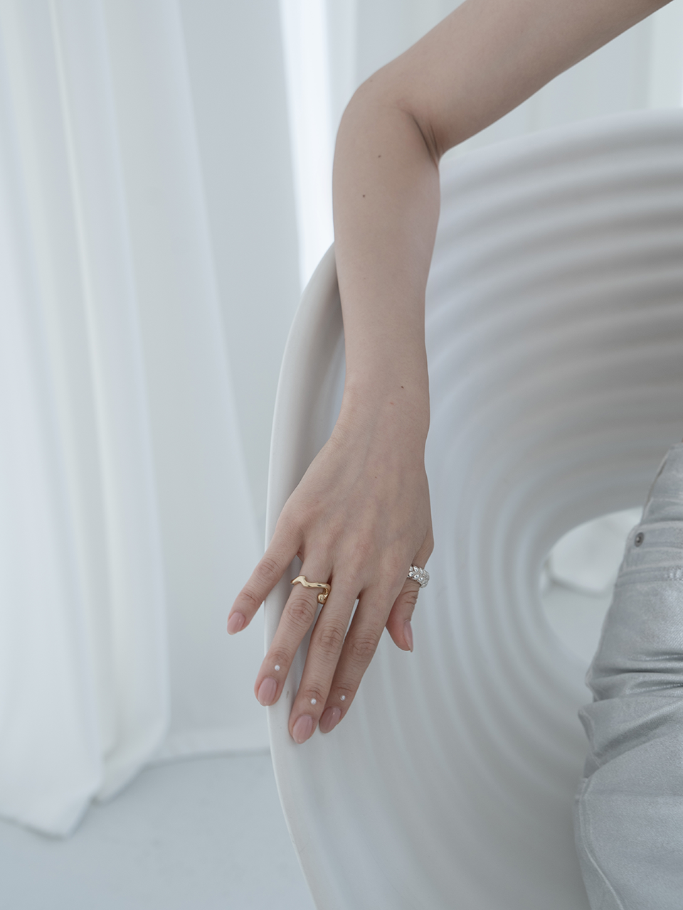 【pinekim パインキム】Braid Ring