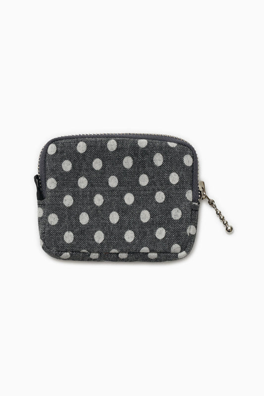 BUTTON POINT COIN WALLET, CHARCOAL DOT