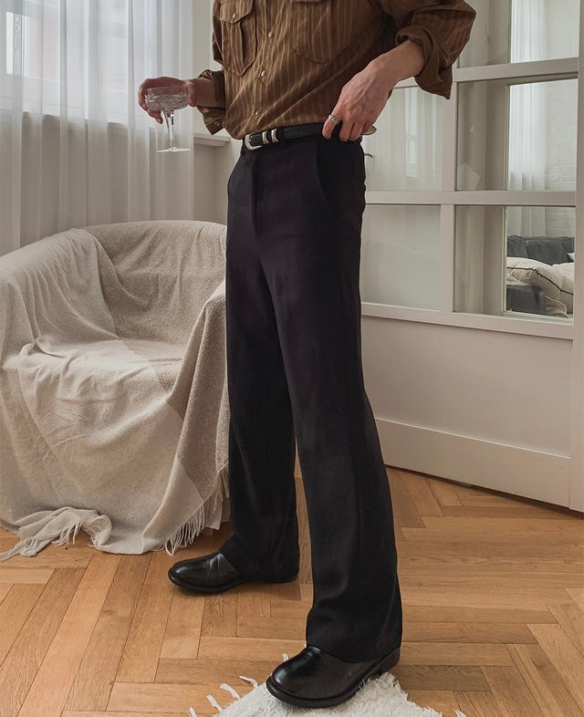 Dress No-Collar Jacket & Semi-Flare Slacks Setup