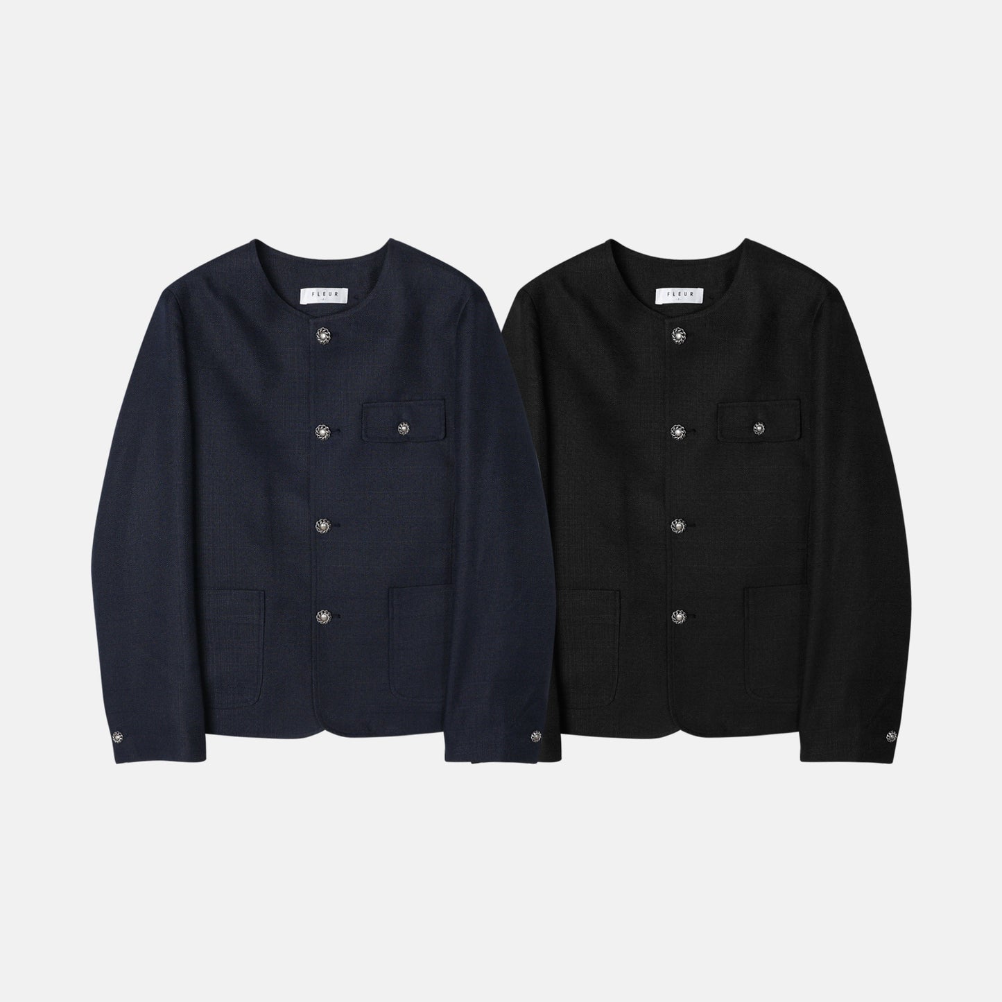 Urban Collarless Tailored Jacket