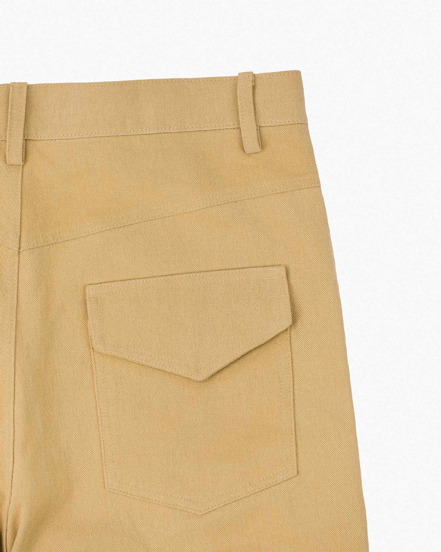 【REVURA レビュ―ラ】DROIT FLARED BELL BOTTOM CHINO PANTS - BEIGE