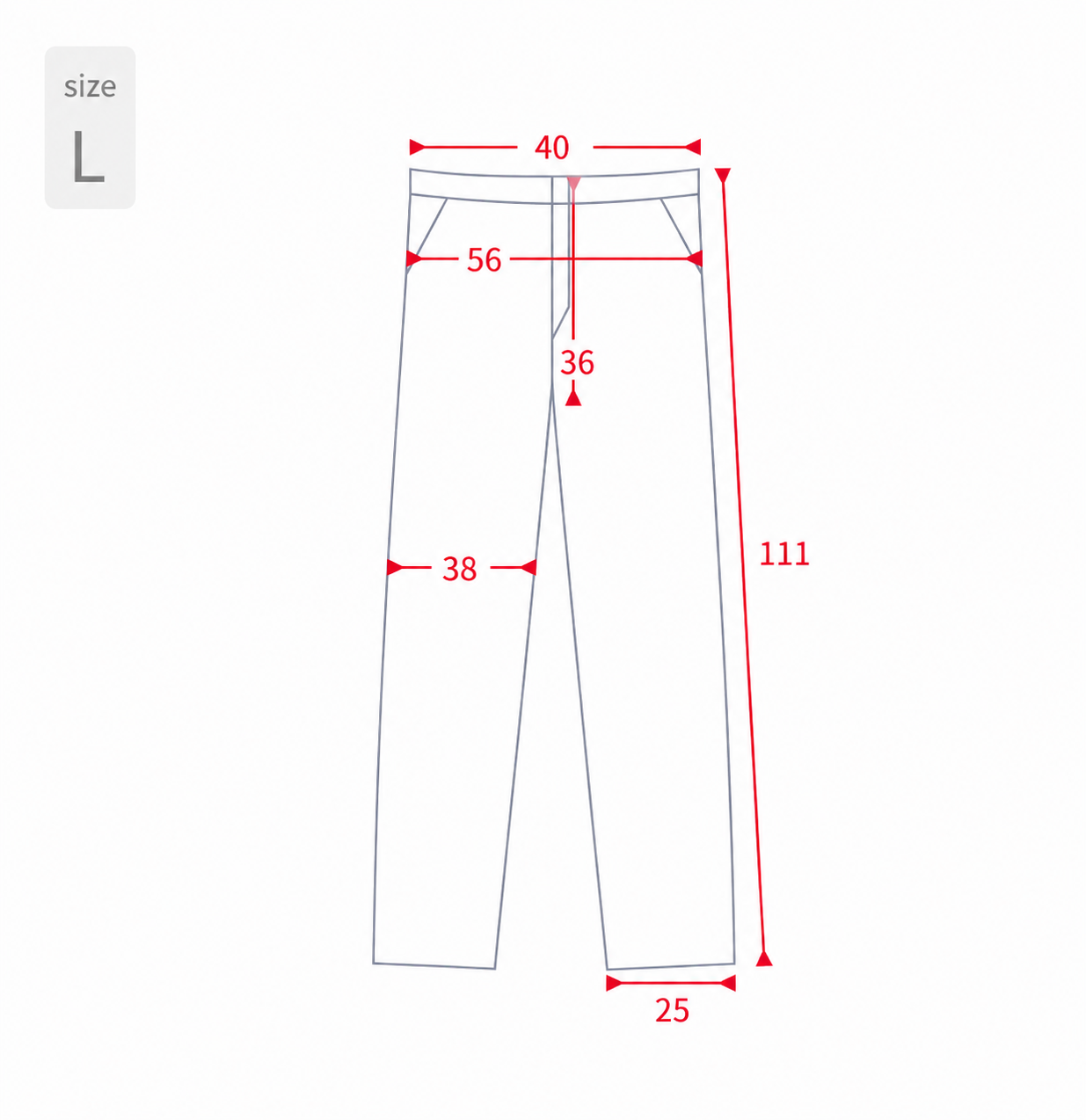 Pickle Stripe Curved Denim Pants