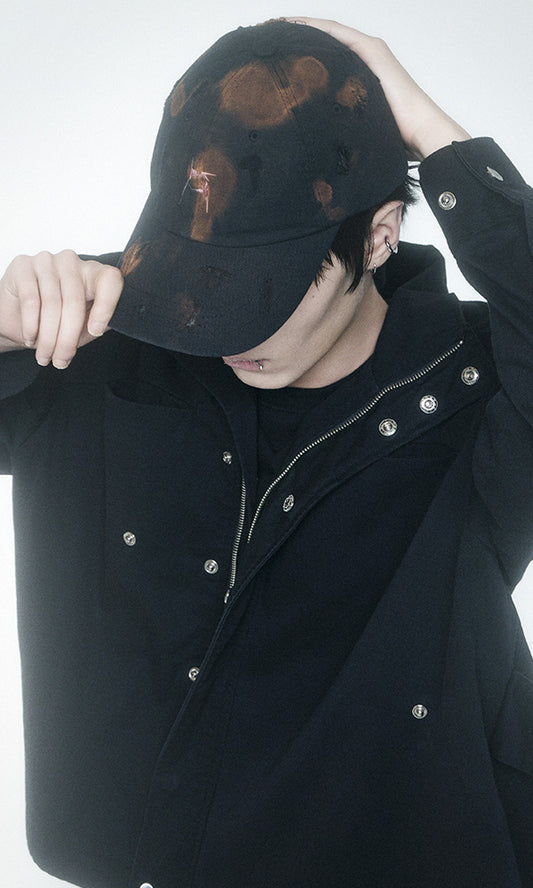 【Reculer レキュリー】Signature logo ball cap Black