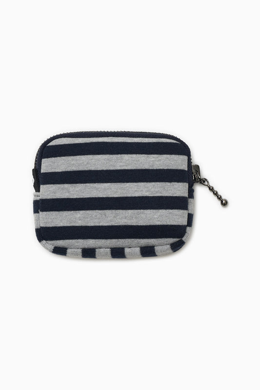 BUTTON POINT COIN WALLET, NAVY STRIPE