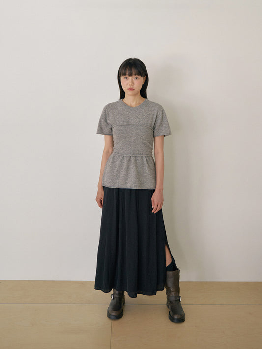 Cashmere Bustier - Gray 2