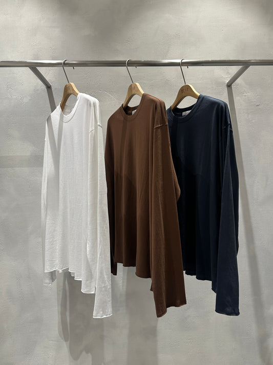 袖クローズアップ WHITE BROWN NAVY