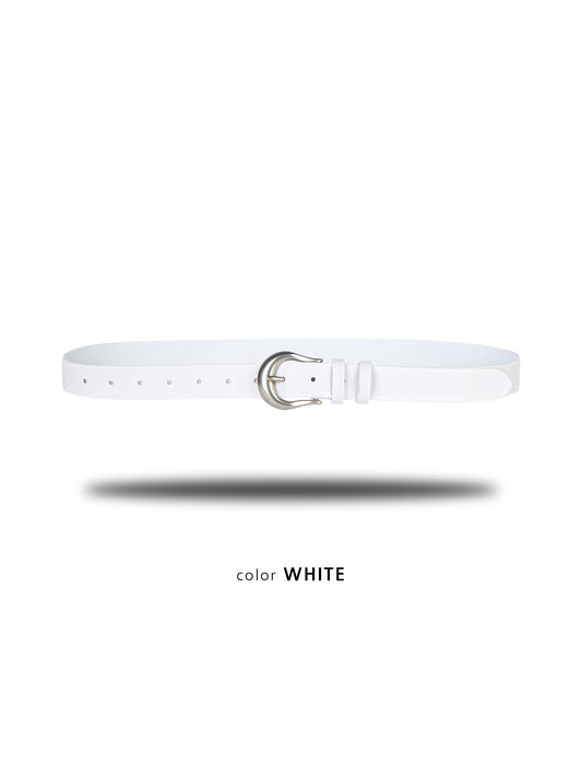 Horn Buckle Belt WHITE