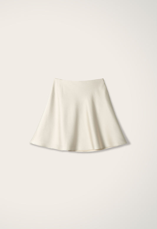 Luna Satin Creased Skirt YELLOW