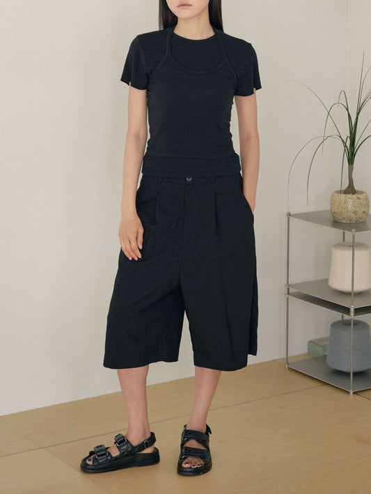 Supima Layered Short Sleeve - Black