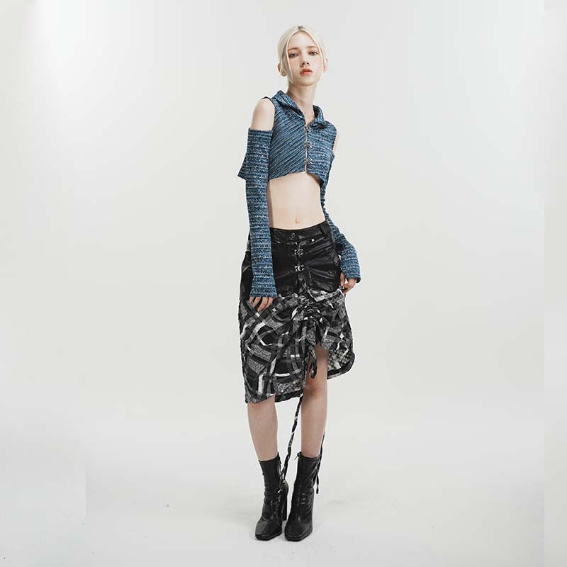 SHIRRING PANEL SKIRT