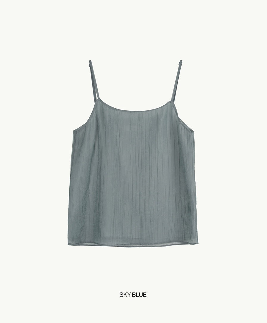 【BLOSSOM H COMPANY 2025SS】MOC WRINKLE SLEEVELESS