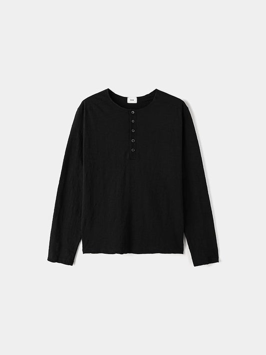 Cuba 5-Button Henley Slub Tee detail