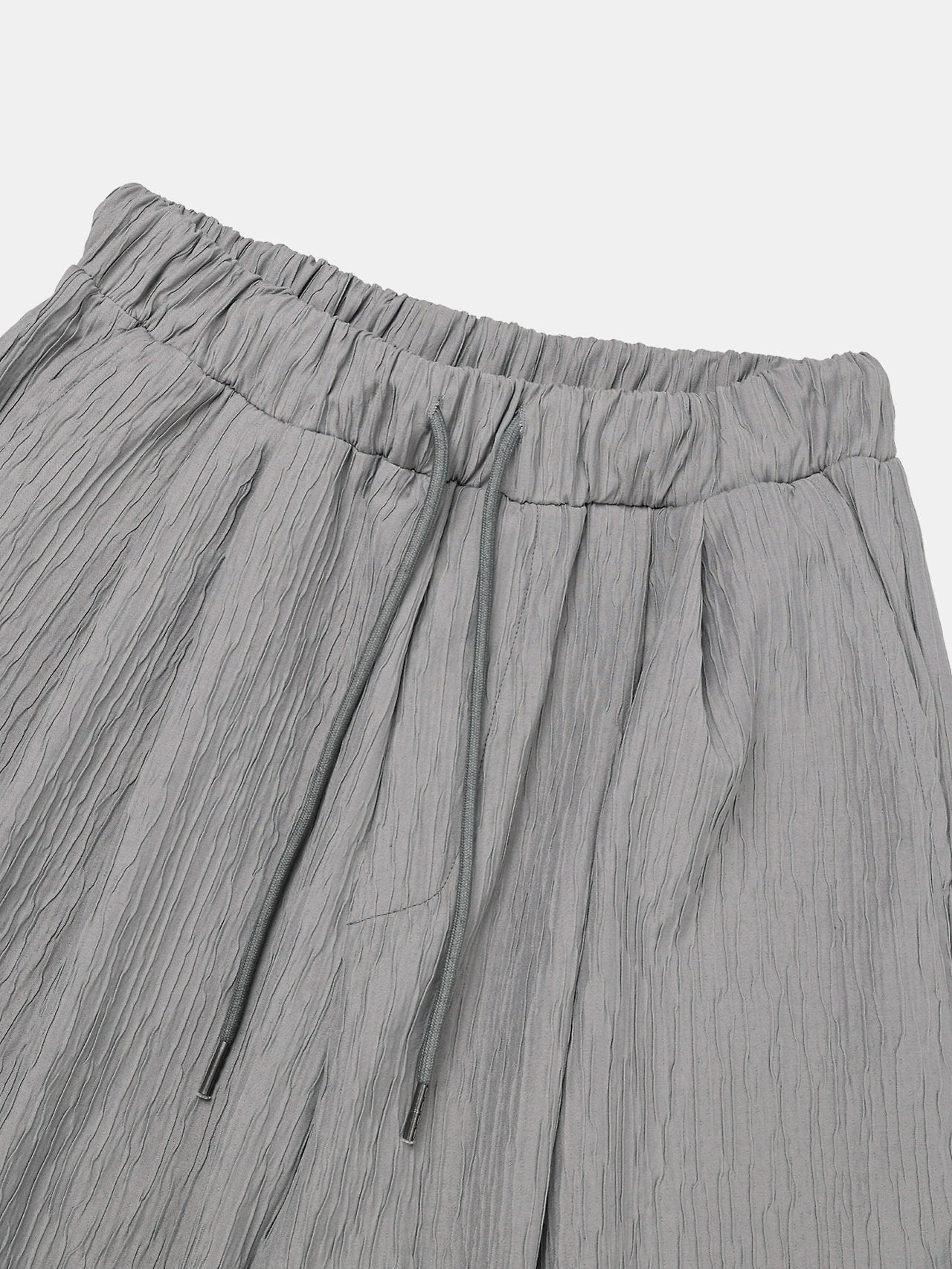 Crinkle Texture Wide Pants