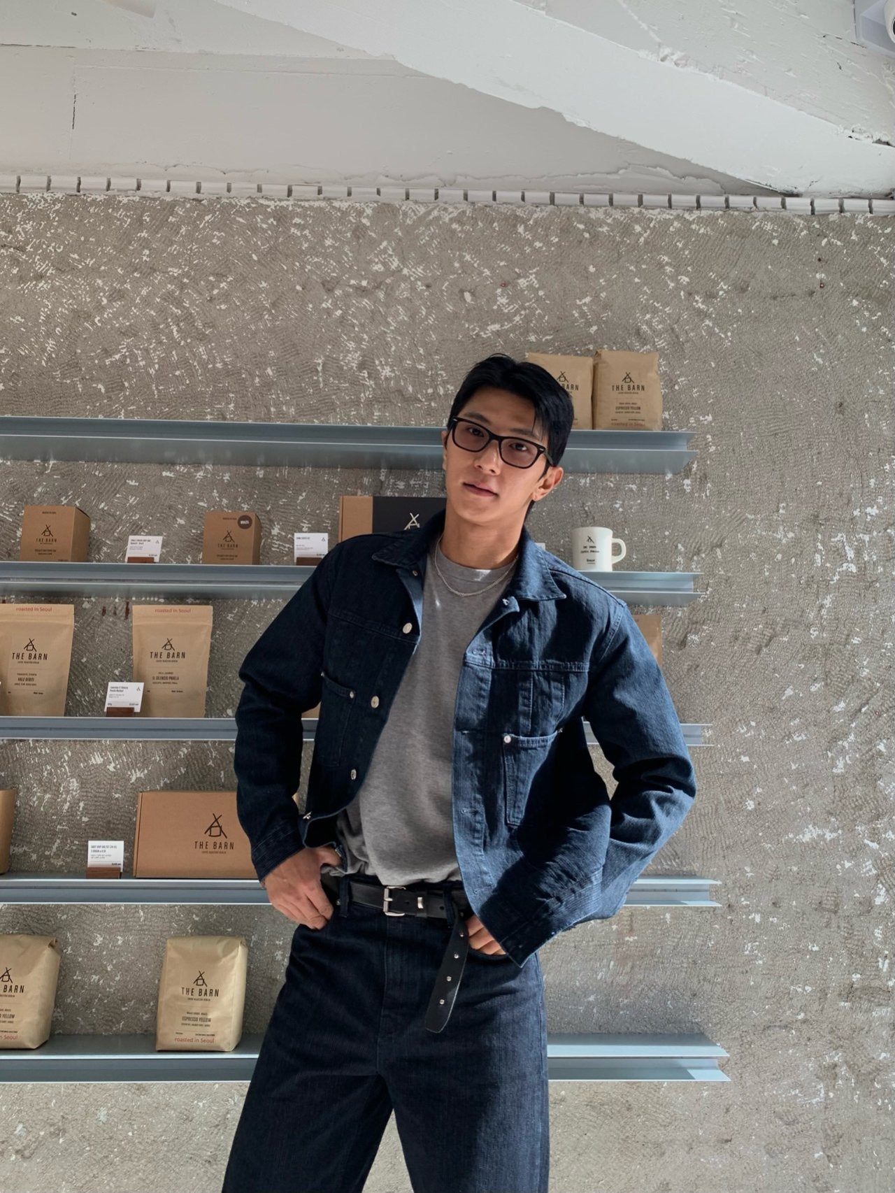 Luggage Ribbed Denim Jacket