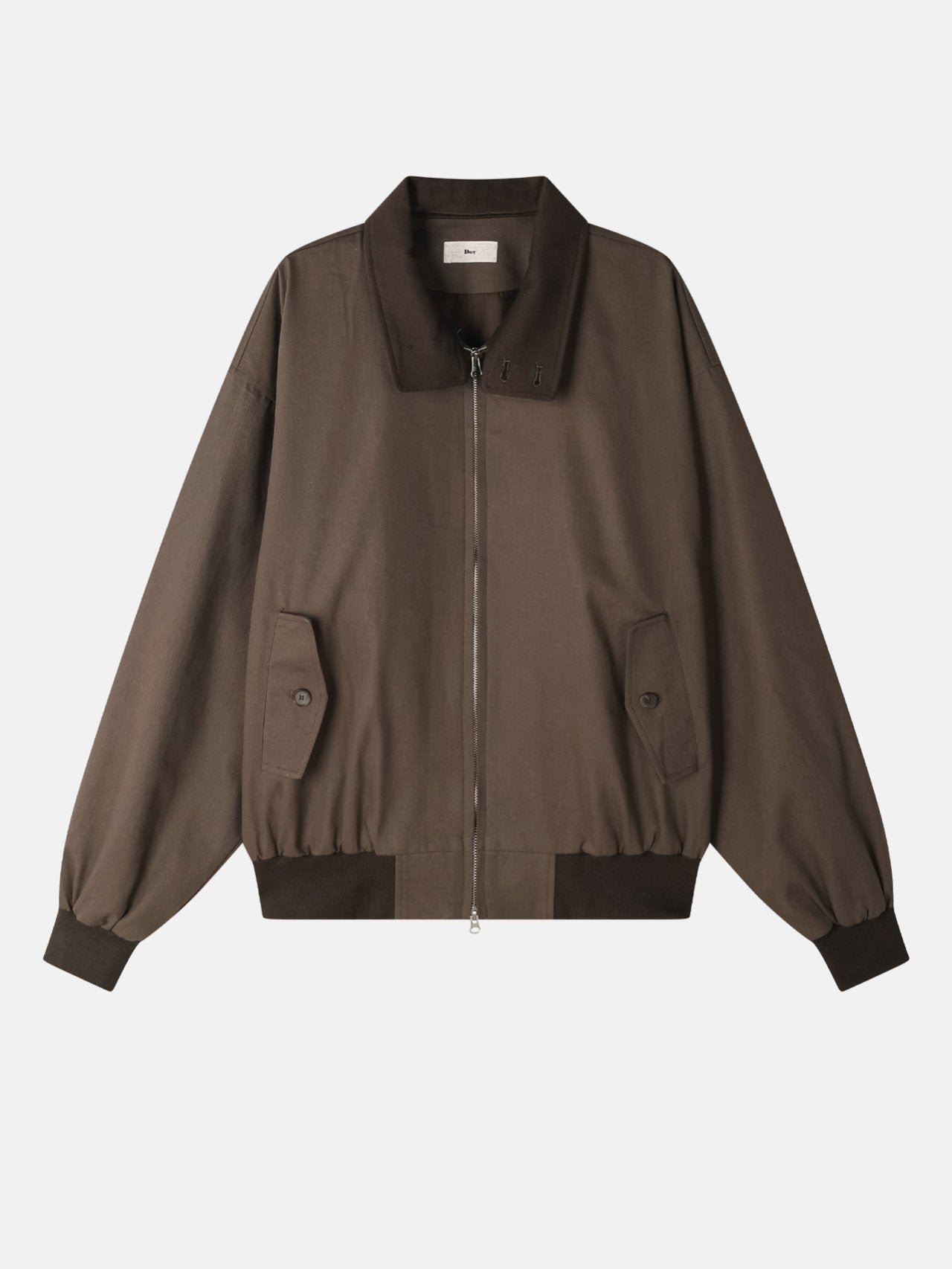 Contrast Collar Harrington Blouson