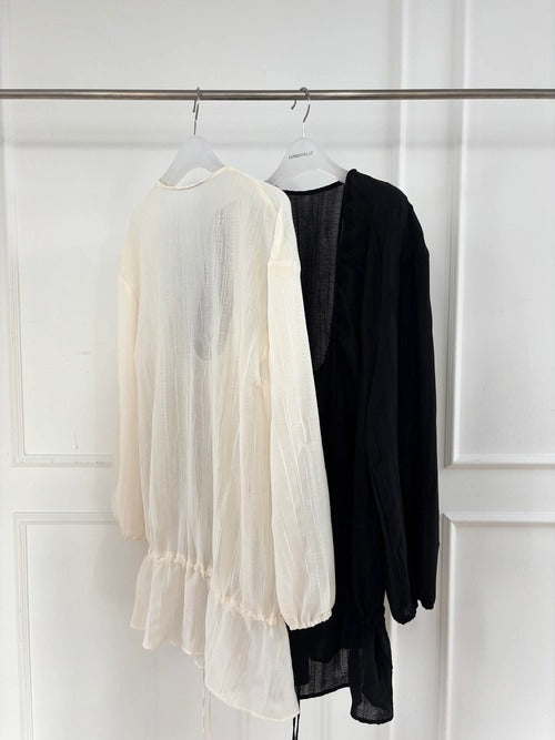 Shirring Half Blouse