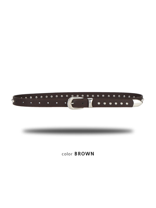 JackPot Studded Grommet Belt BROWN 1
