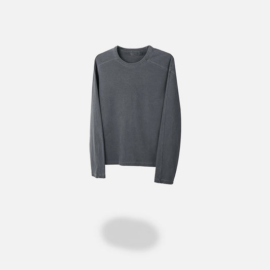 MAGNOLIA Pigment Rib Raglan Long Sleeve Tee(BEIGE, CHARCOAL) 商品画像1/12