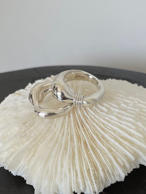 【pinekim パインキム】Pine Ring with layered chain