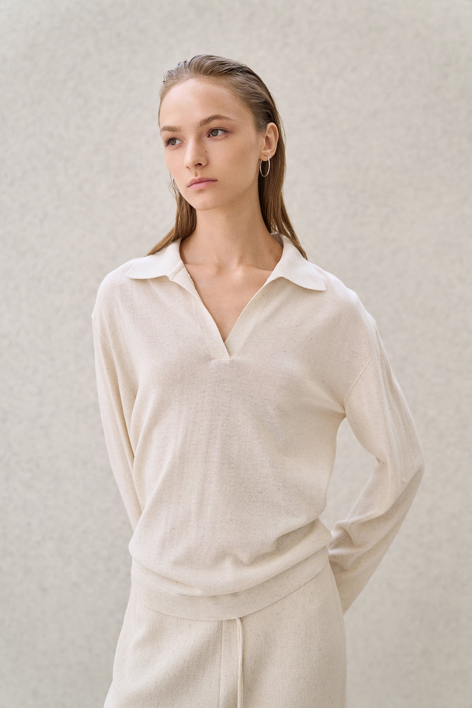 BLOSSOM H COMPANY ブロッサム】 PAUL COLLAR KNIT PAULカラーニット 