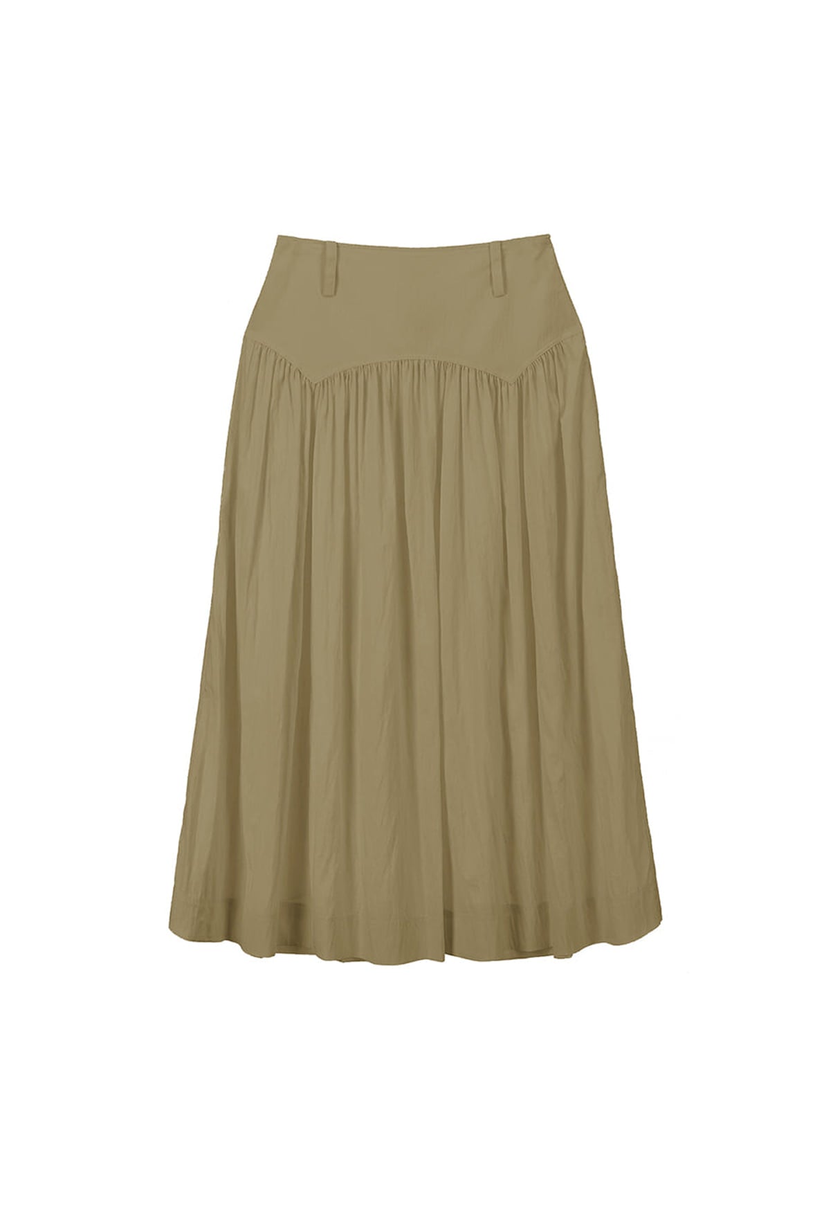 RENEJ Windy Flare Long Skirt, Korean Fashion, Korean Brand