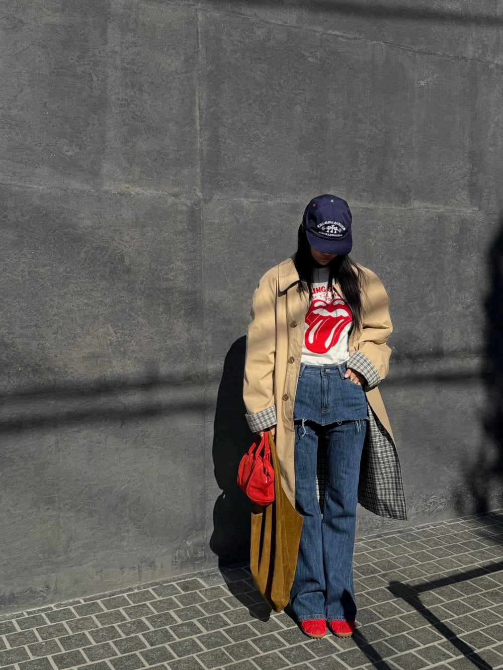 dressing korean style TOPDRESSING] Layered Bootcut Pants 2026SS | Fashion Women's Denim aesthetic cute korean outfits