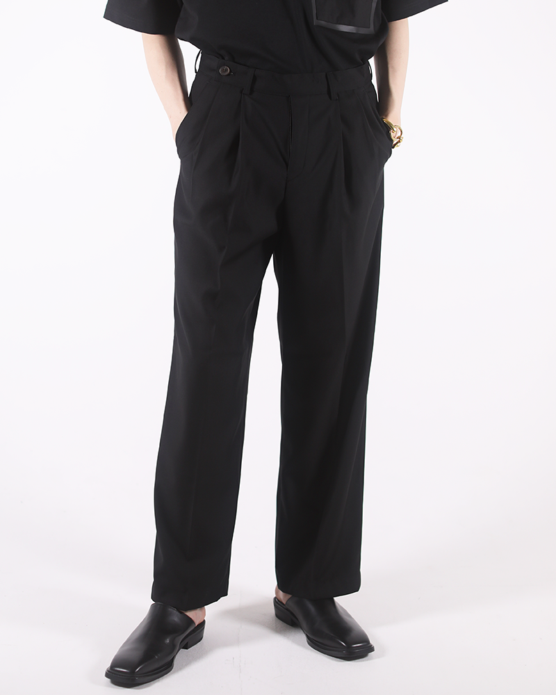 即納】Twotuck Wide Slacks – WooStore