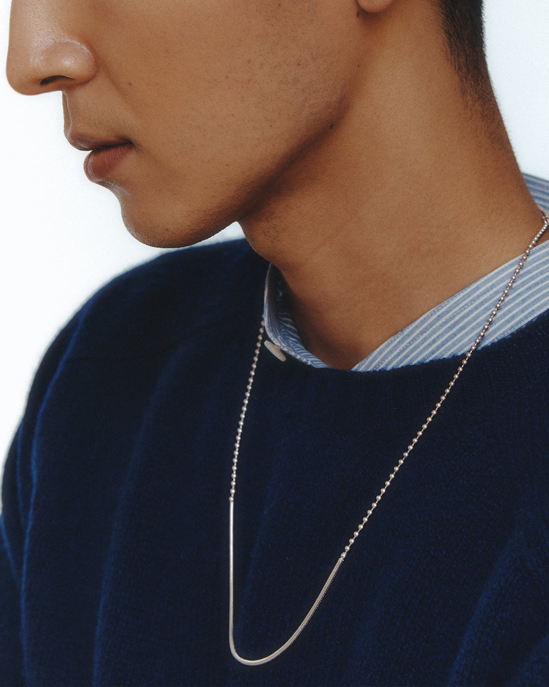 Round Snake & Ball Chain Necklace