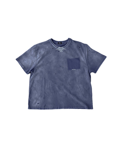 Fade out fake pocket tee navy