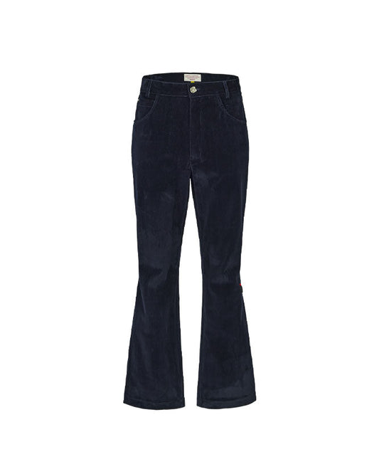 Velvet denim flared pants (2 colors)