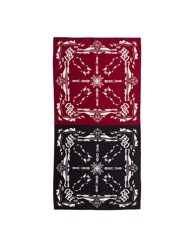 double bandana silk scarf(3color)