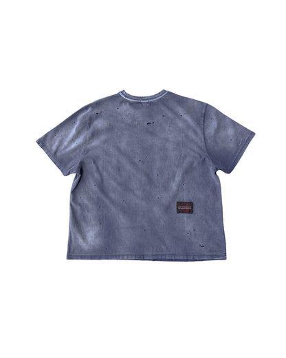 Fade out fake pocket tee navy