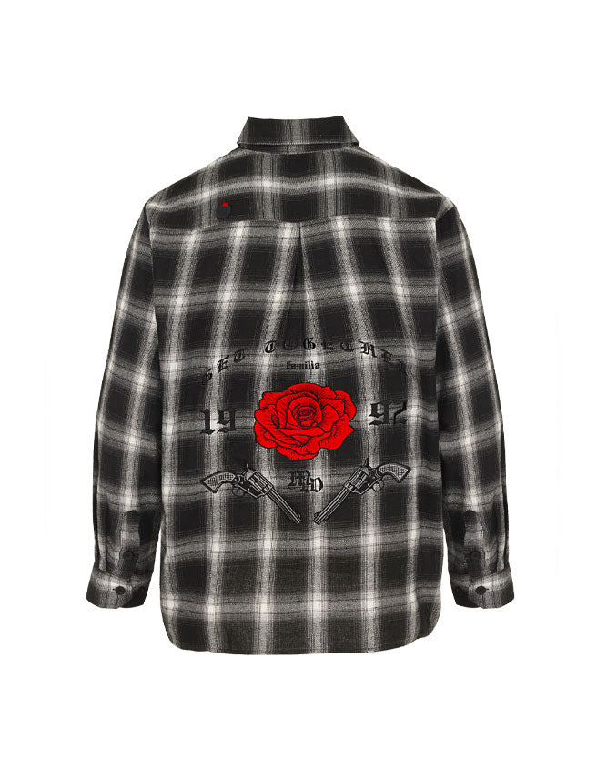 Oldschool check flannel shirts(2 color)