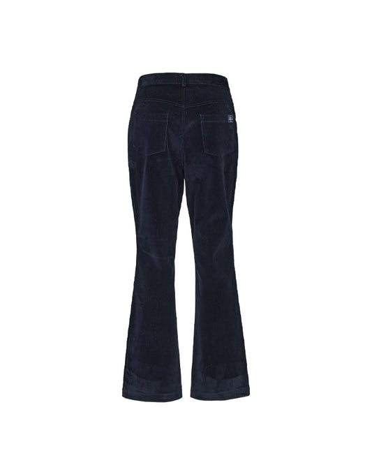 Velvet denim flared pants (2 colors)