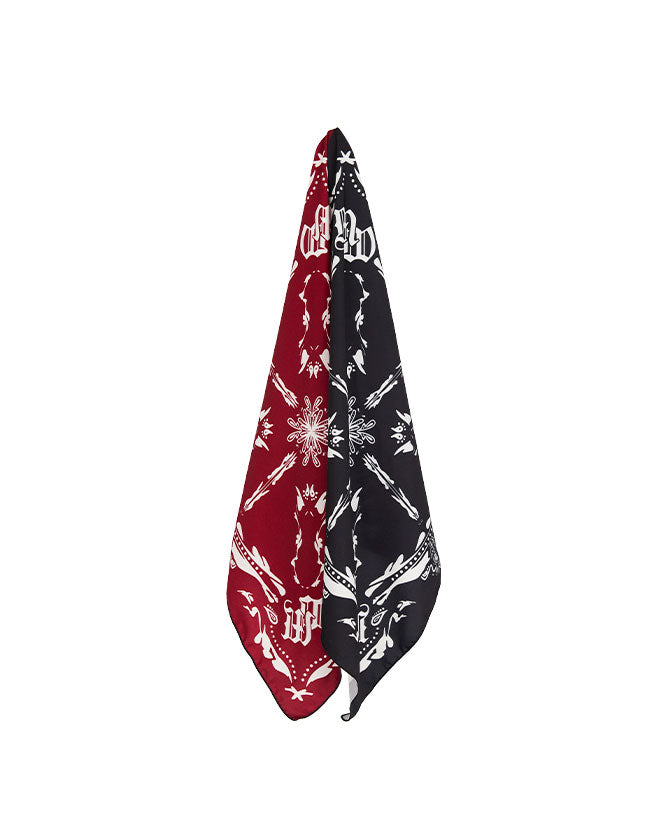 double bandana silk scarf(3color)