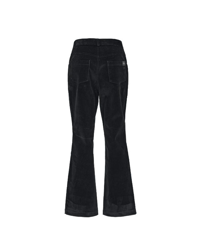 Velvet denim flared-fit pants(2 color)