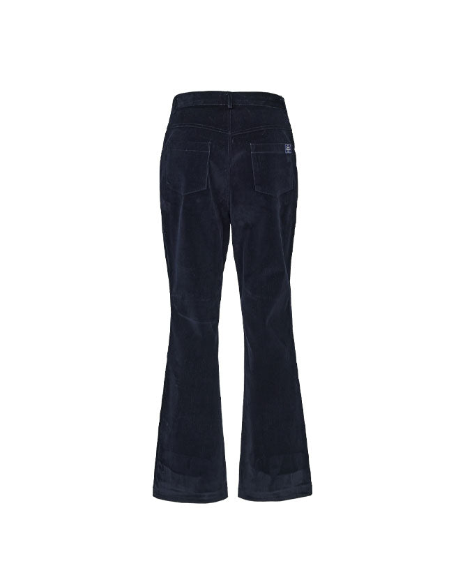 Velvet denim flared-fit pants(2 color)