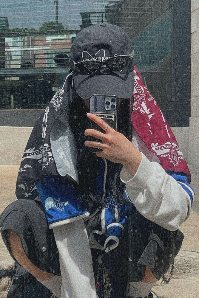 double bandana silk scarf(3color)