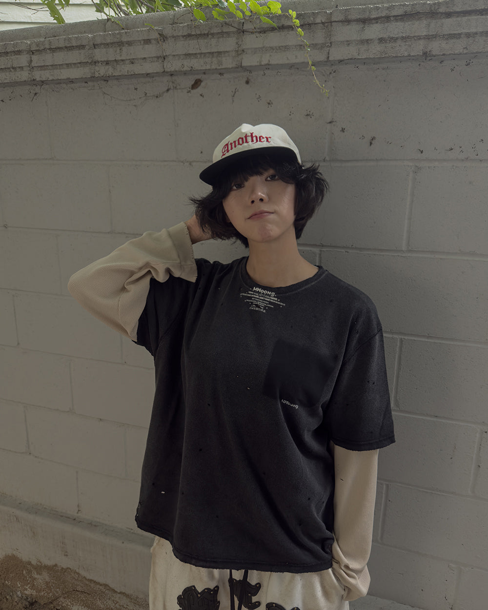 MWOONG Fade out fake pocket tee black(ブラック) 商品画像7/16