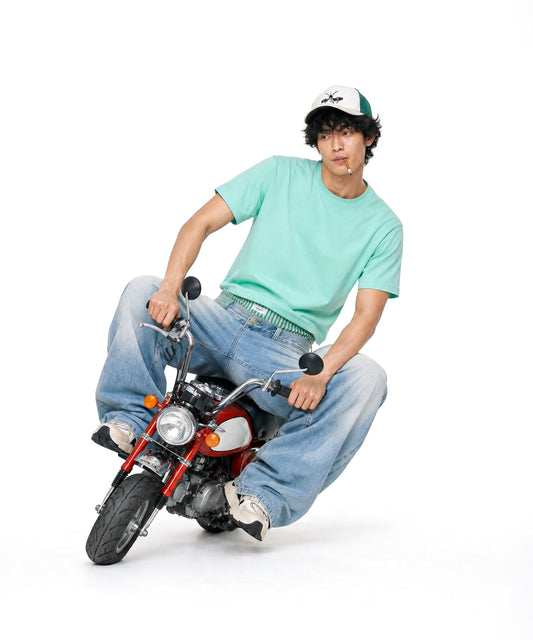 [C Wear] Men's Crop T-Shirt Mint