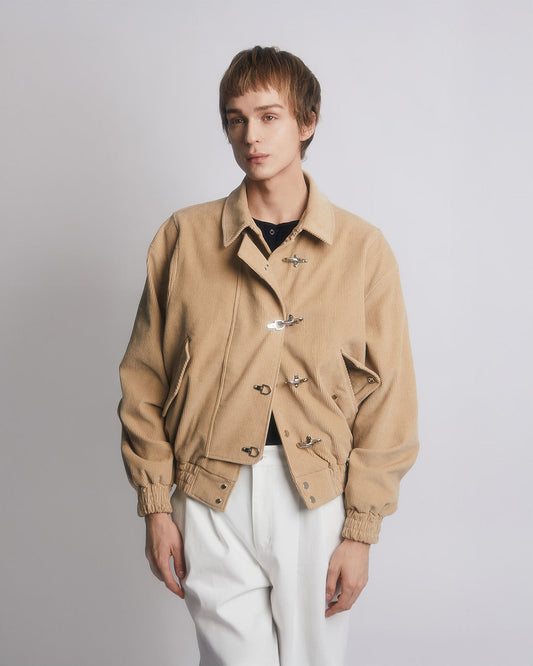 FIREMAN CLASP HERITAGE HARRINGTON JACKET -BEIGE 